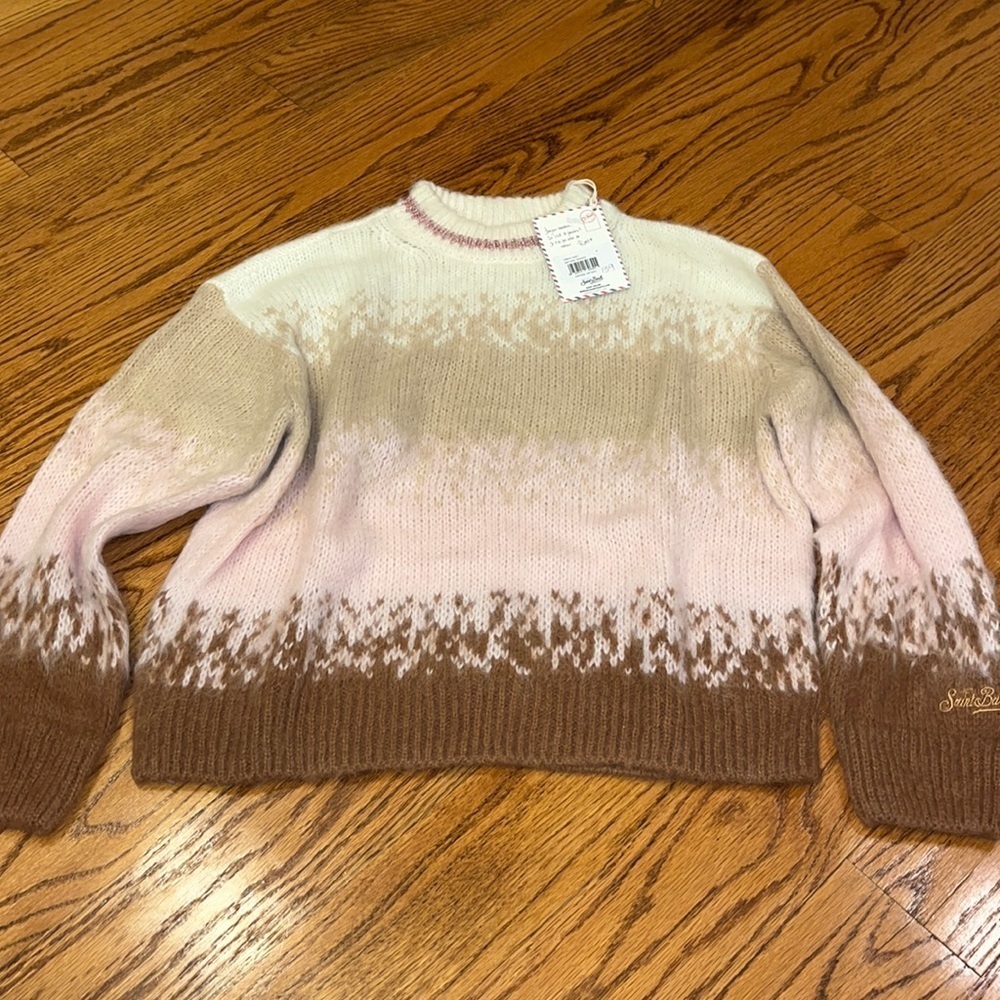 NWT St Barth Woman’s Dayna Soft Natural Shades Sweater Size S